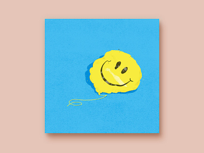 never the same 2d album balloon blue delfated design digital digital illustration happy illustration minimal texture yellow