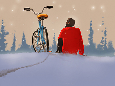 i Love snow <3 dream illustration snow