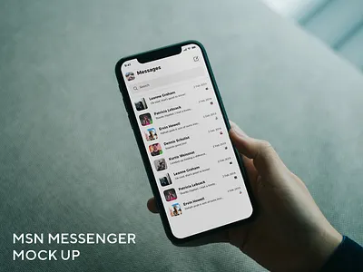 MSN Messenger Mock up Interface adobe app clean design flat lifestyle message messenger mobile mobile app mock up ui ux ux designer ux ui design xd