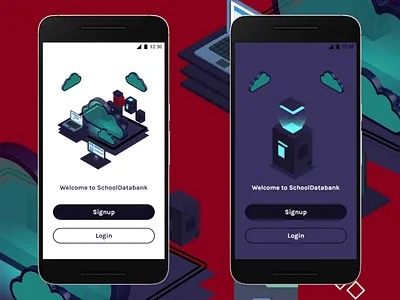 Schooldatabank Mobile adobe xd design illustration mobile sign in ui