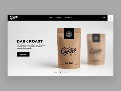 Castillo Coffee branding design flat identity lettering logo minimal typography web website