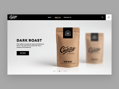 Castillo Coffee branding design flat identity lettering logo minimal typography web website