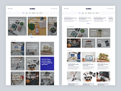 Dabba app blog blue blue and white clean creative design e commerce inspiration magazine minimal minimalist ui ux web webdesig white wordpress