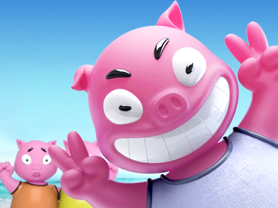 Year Of The Pig Polaroid 3d 3dcharacter 3dillustration 3drender animation b3d beach cartoon cgi chinesenewyear designer illustration illustrationage illustrationartist illustrator photobomb photobomed pig toydesign yearofthepig