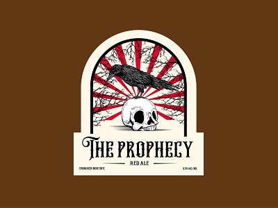 The Prophecy Label ai branding design drawing illustration label design typography vector