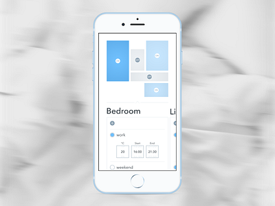 Home Monitoring Dashboard #dailyui 021 021 blue dailyui dashboad home mobile thermostat ui