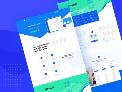 Thumb Linkwizard 2x flat ui design landing page design typography ui user interface web web design