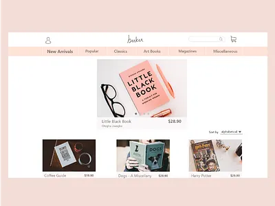 Web Design - Bookstore adobe book challenge daily design store ui ux web