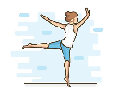 FUN character dance design fun illustration position ui yoga