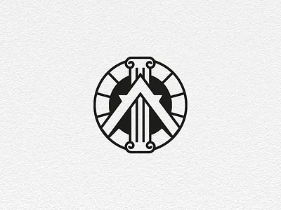 Aspis a branding classic column design graphic logo mark typography