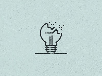 Creative Burnout abstract burnout concept creative design flat futuro icon illustration light bulb lightbulb line linear logo outline symbol vector