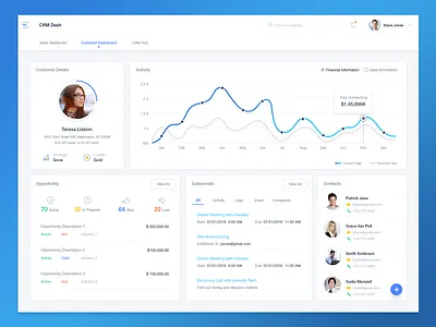 Customer Dashboard - CRM