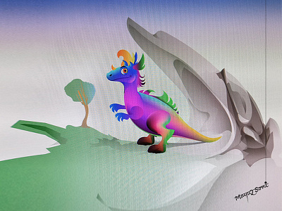 Dinasour In Vector Format artistic design illustration logo photoshop vector