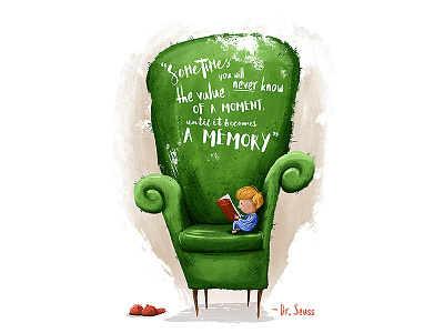 A Memory chair dr seuss illustration kid art kids texture