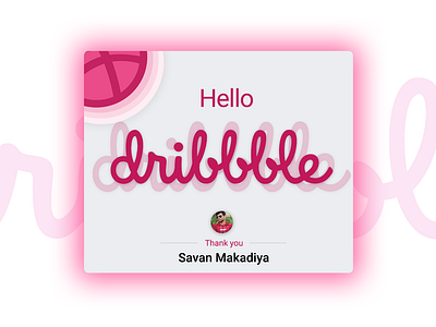 Hello dribbble dribbble invitation thank you