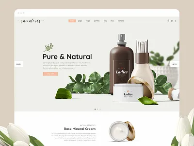 Succulents beauty clean design flower healthy lifestyle modern organic responsive skin care web wellness