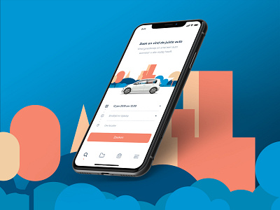 Car Rental App app design car car app car booking car rental clean find flat fresh illustrations rental search ui ux design