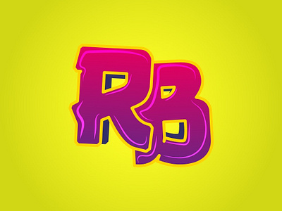 RB's Logo design design art dribbble gradients illustration logo purple shot vector