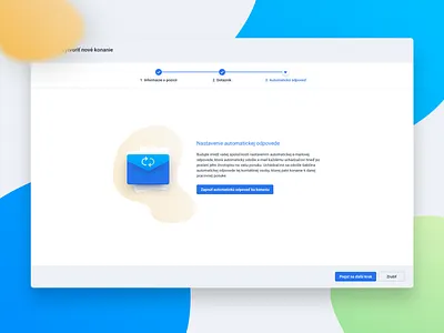 Create Wizard application clean app email icon settings ui ux wizard