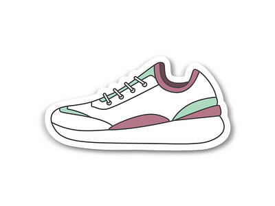 Sneakers 2d flat design illustration vector vectorillustration