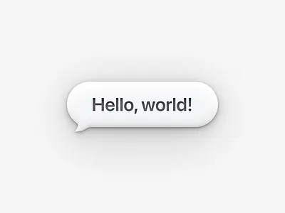 Just tinkering around bubble ios message simple skeumorphism