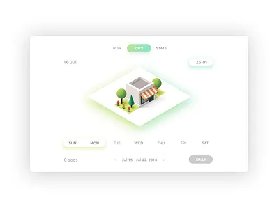 Running App Interface app house interface web design