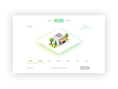 Running App Interface app house interface web design