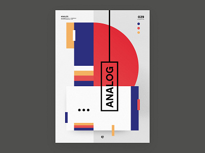 Analog abstract clean cool design poster poster a day poster art print vector