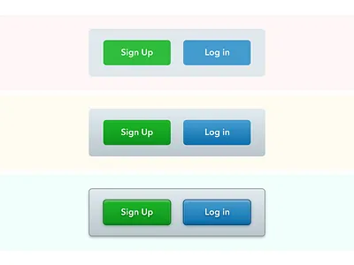 Proper UI Hierarchy borders button buttons depth gradient log in shadow skeuomorphic ui uidesign