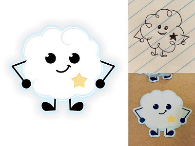 Sheriff Cotton Ball illustration sticker