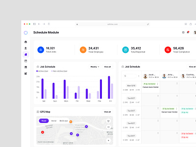 Safetac - Schedule Module Overview Dashboard building security dashboard design system guard application guard schedule house security job schedule module dashboard office security saas schedule schedule module security application security dashboard security guard security platform ui ux wavespace web app design