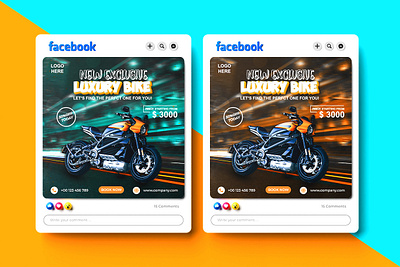 motorcycle social media post design print