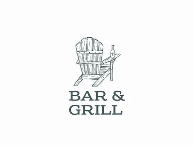 Bar & Grill logo branding design illustration logo