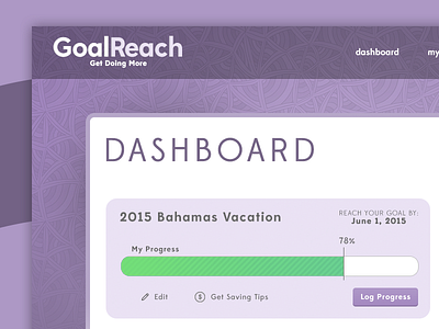 2015 Data Visualization Exploration - GoalReach data data visualization progress progress bar ui design ui pack ux design