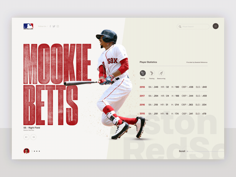 Boston Redsox after effects aftereffects animation baseball design gif prototype animation texture typography ui ui animation ux web web animation web design