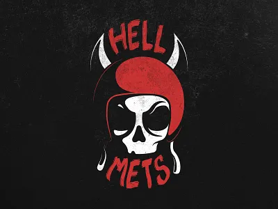 HellMets Logo Concept badge badge design badge logo badgedesign biker branding design dribbbler graphic design hell logo logodesign riders skull typography vector