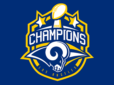 Los Angeles Rams - Logotype branding design football illustration line logo logo sport logotype patch sport vector