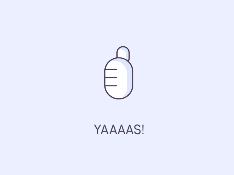 YAAAAS! THANKS! animation cute gif illustration loop shmancy ui vector