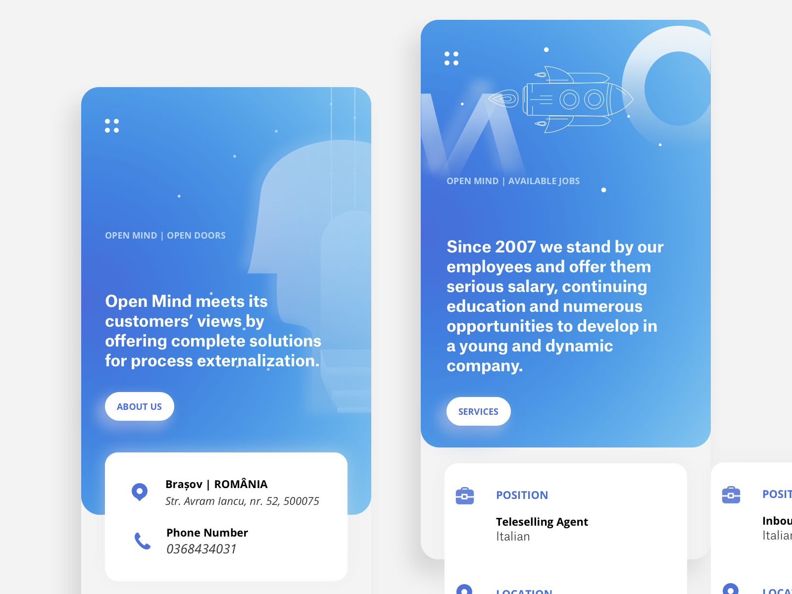 Example of Open Mind Group - Responsive Web Design