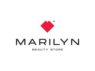 Marilyn Beauty Store Logo beauty beautyful branding concept design feminine hair hair salon heart lips logo marilyn marilyn monroe mark minimalism modern mold typography vector