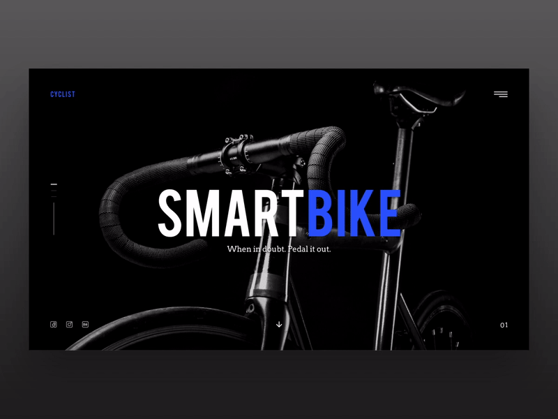 Adobe XD | wwydesignlab | Project 101 - #1 adobexd bike bike branding bike website black and white branding cool bike cycling cyclists digital gif hongkong prototype scrolling ui uidesign user experience user interface website xddailychallenge