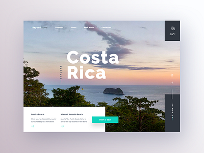 Travel concept design costa rica design product travelagency ui ux web webdesign website