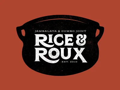 Rice & Roux Early Logo Concept branding branding design design illustration logo type typography