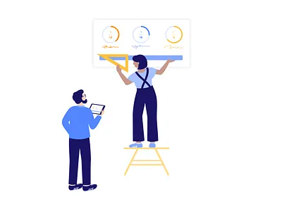 📐 Under Construction branding character construction digital illustration illustrator ipad management storytelling work