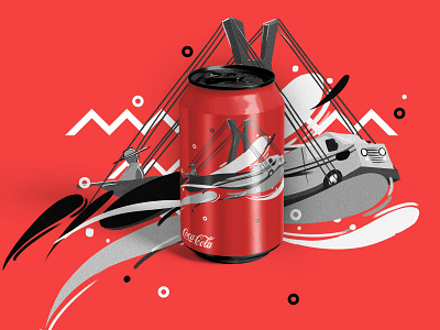 Coke city can art art branding characterdesign cintiq digitalart digitalillustration digitalpainting icon illustration typography vector wacom