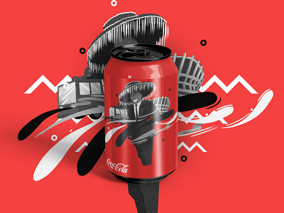 Coke can art art branding characterdesign cintiq design designartist digitalart digitalillustration digitalpainting flat illustration lettering typography wacom