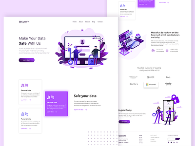 Securify | Free Download clean design data design data security illustraiton trendy design ux design web