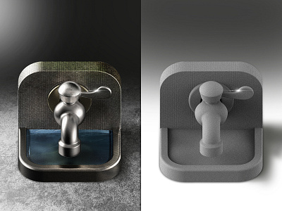 Icon Faucet 3d app c4d design icon icon design illustration logo photoshop ui