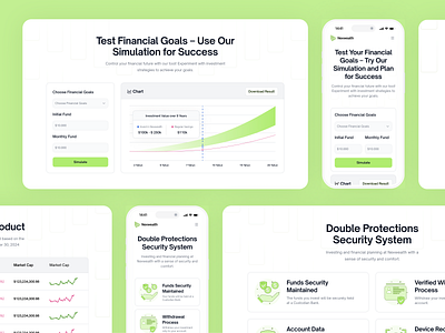 Nexwealth - Finance Website Fully Responsive Section analysis finance fund income invesment management market minimalist modern money profit report responsive savings section simulation ui ux wealth website