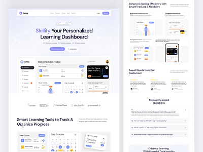 Learning Management SaaS Landing Page analysis clean data data visualization habib hrhabib industry landing page learning management minimal modern saas saas landing saas website sales startup tools ui ux